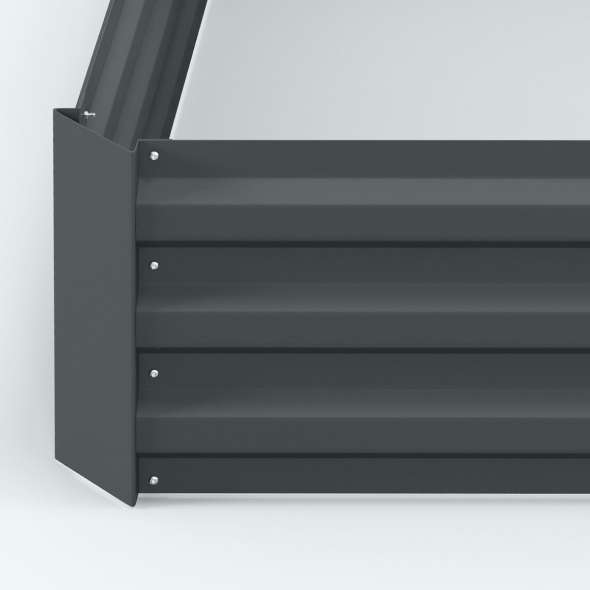 Outsunny Set of 2 Dark Grey Raised Garden Beds - Easy Setup Planter Boxes