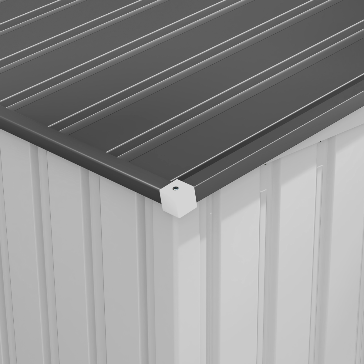 Outsunny 5 x 7FT Garden Shed with Foundation Lean to Metal Tool Shed White