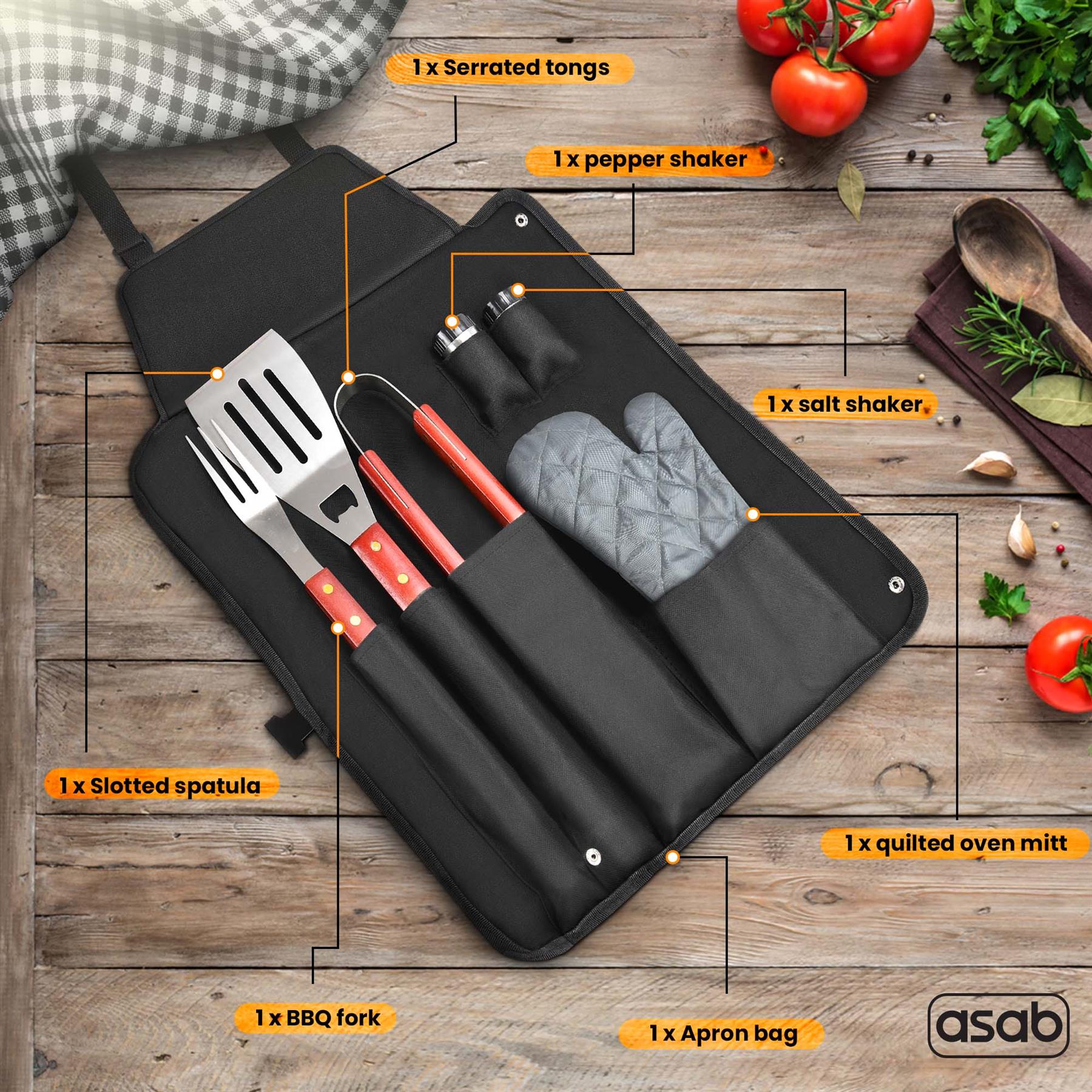 7pc BBQ Tools Set barbecue