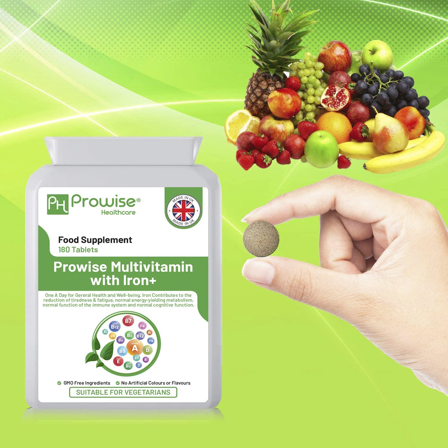 Multivits and Iron+ 180 Tablets by Prowise Healthcare