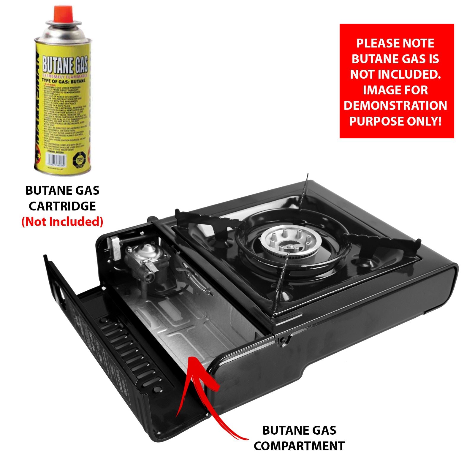 Portable Camping Gas Stove BLACK | 651046 DGI-2200 CG-2500 MS-2500 BDZ-155-A n1054  N 5585 OO3954  66091C