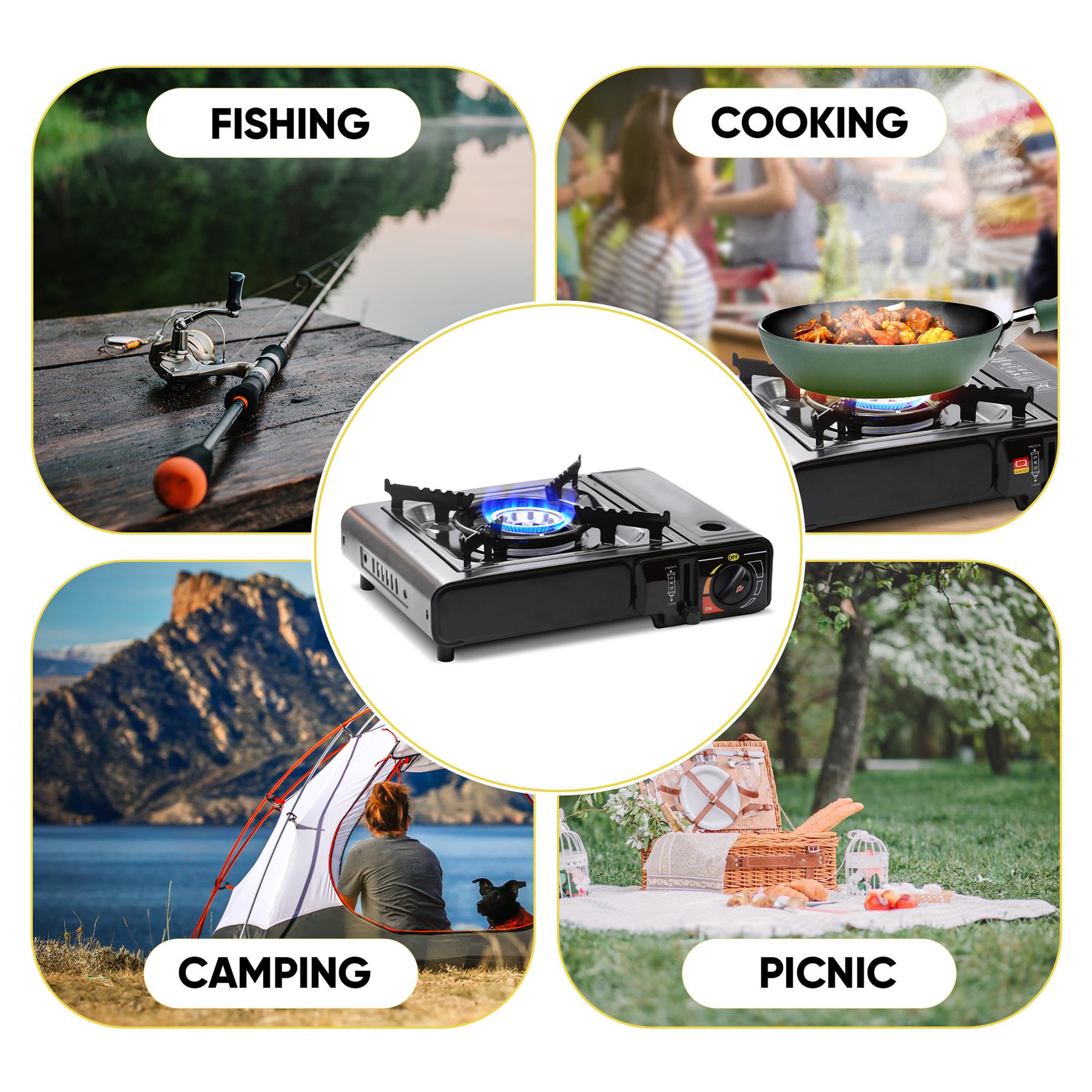 Portable Camping Gas Stove BLACK | 651046 DGI-2200 CG-2500 MS-2500 BDZ-155-A n1054  N 5585 OO3954  66091C