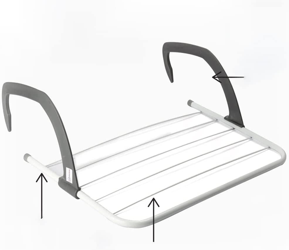 Radiator Airer With 5 Adjustable Arms For Drying Clothes Max Temp 70c