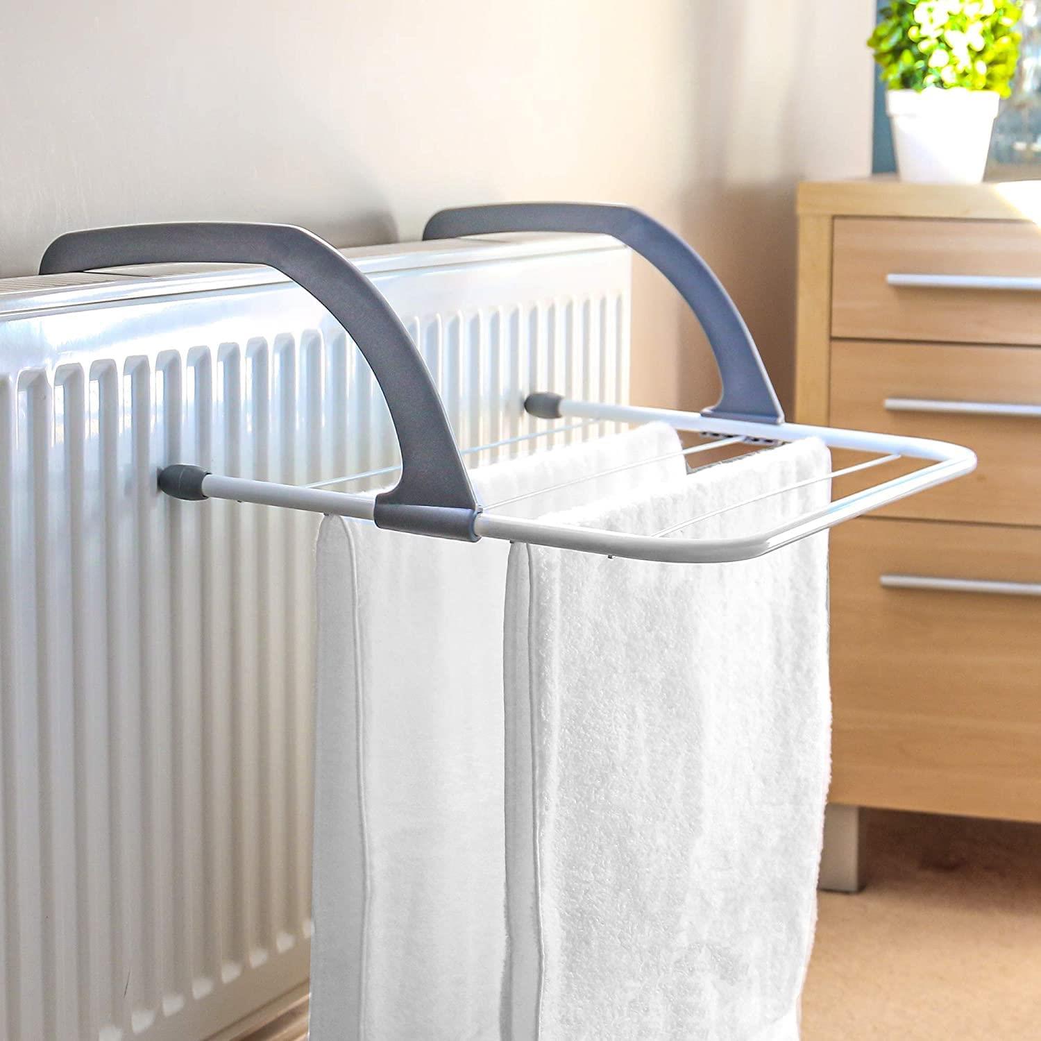 Radiator Airer With 5 Adjustable Arms For Drying Clothes Max Temp 70c