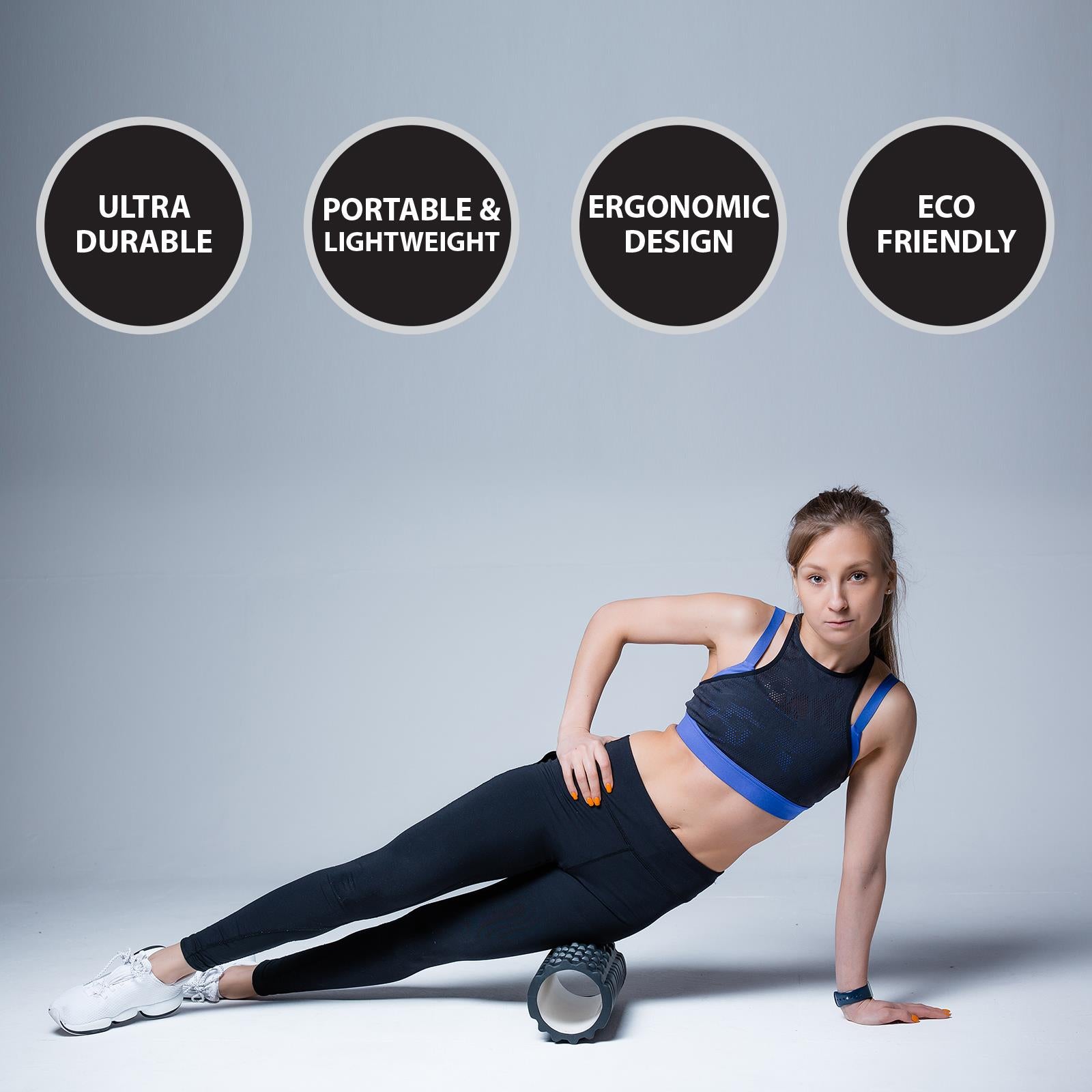 Yoga Foam Roller Black  AS-04045
