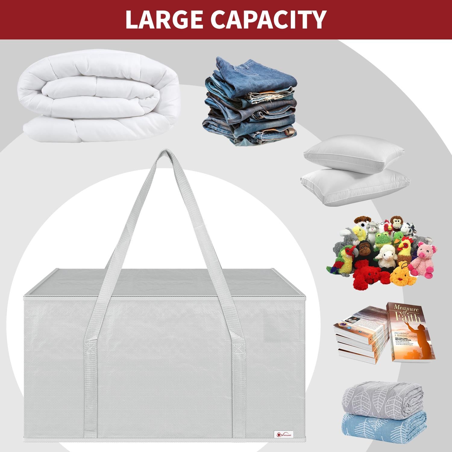 VINSANI 4PK MOVING BAGS GREY 1010299