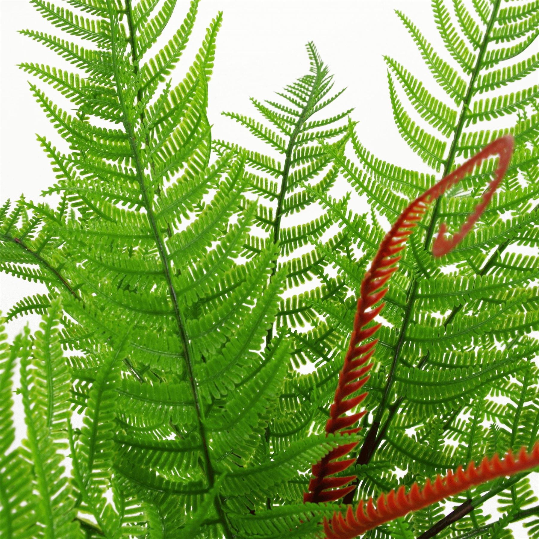 6 x 60cm Artificial Bushy Dixie Wood Fern Dark Green Plant