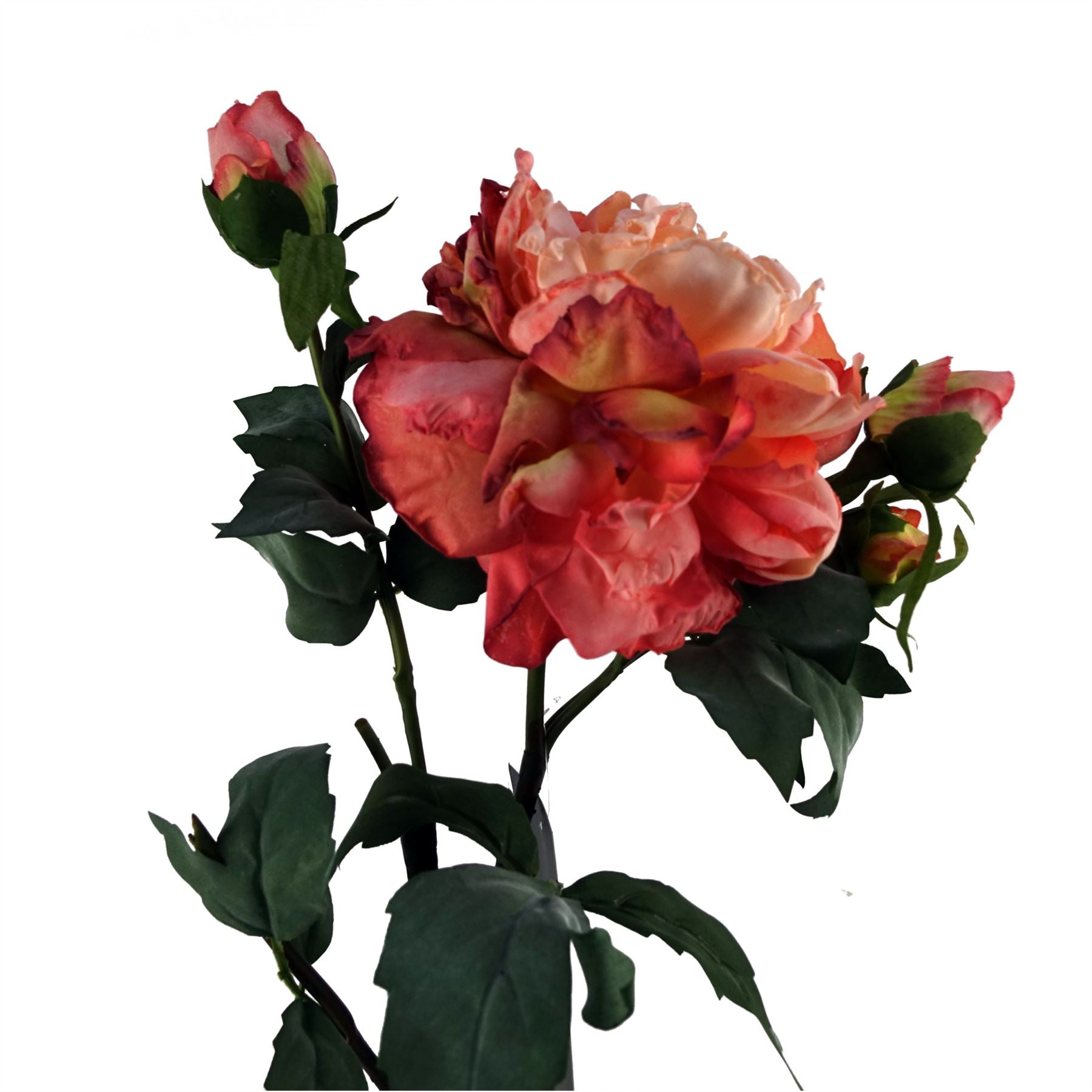 6 x 60cm Peony Artificial Flower Pink - 6 flowers 18 buds