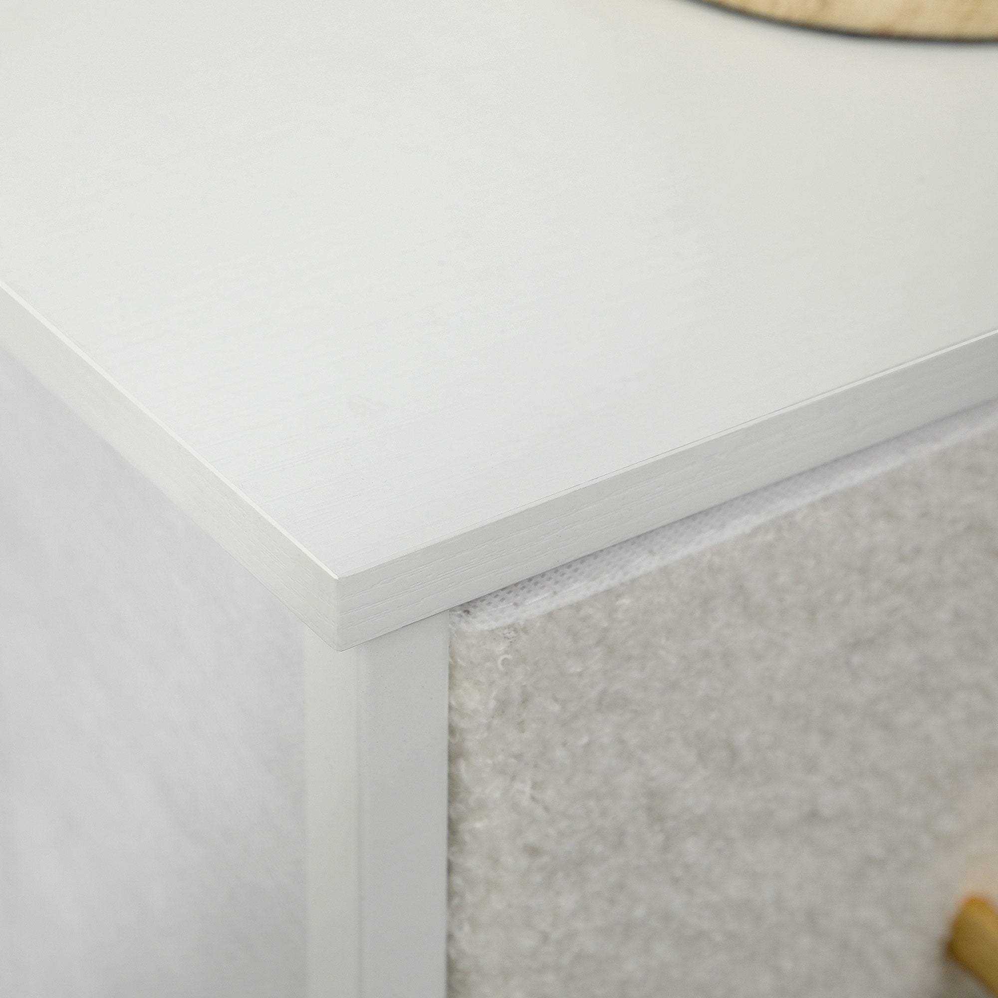 Stylish Cream White Storage Unit with Nine Drawers and Durable Steel Frame