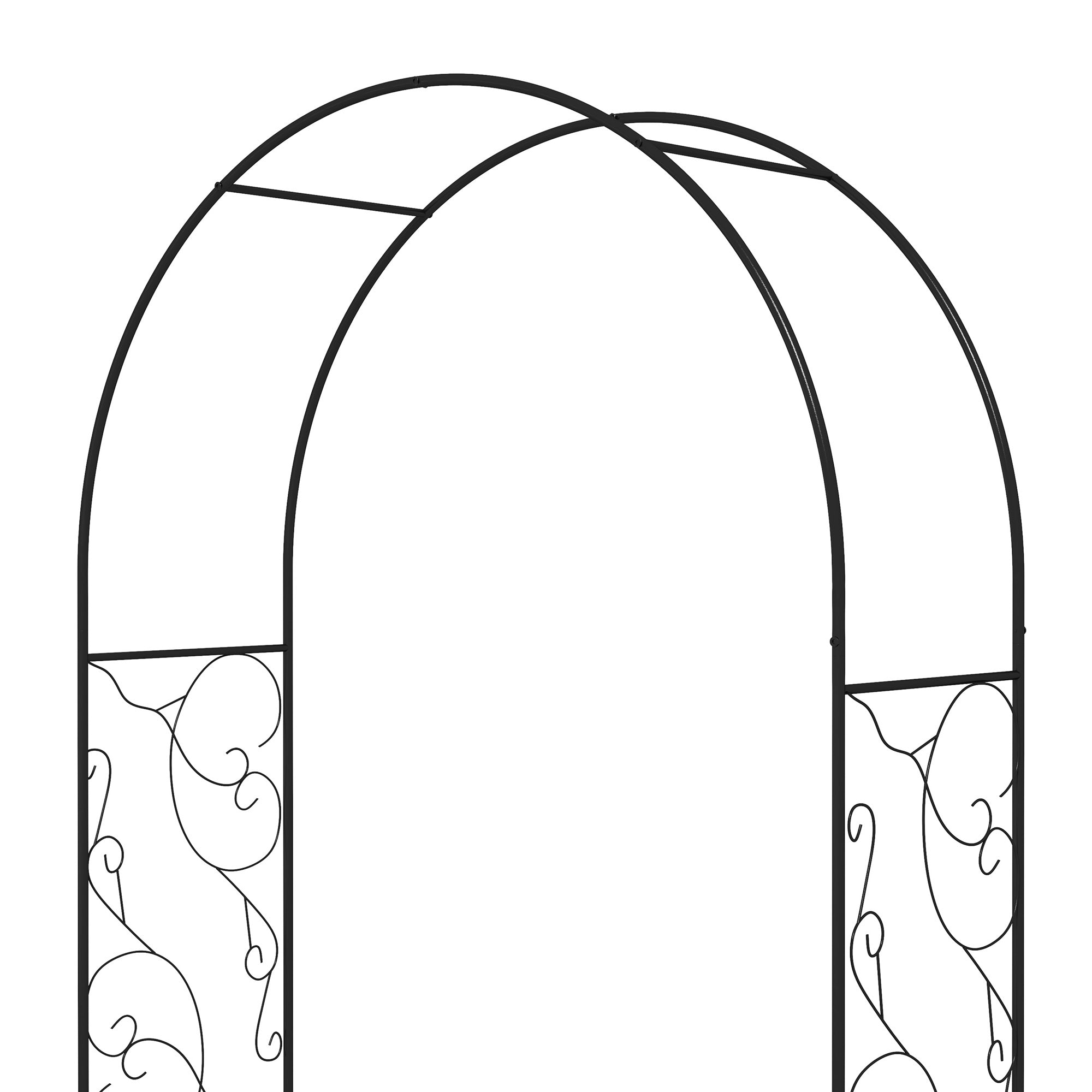 Outsunny Metal Garden Arch with Double Gate, Garden Arbor Climbing Plants