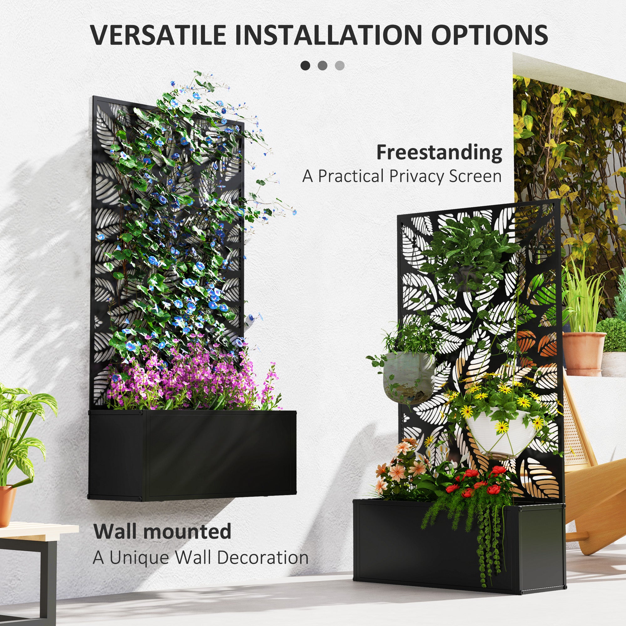 Outsunny Metal Elevated Garden Bed & Trellis – Perfect for Climbing Vines!