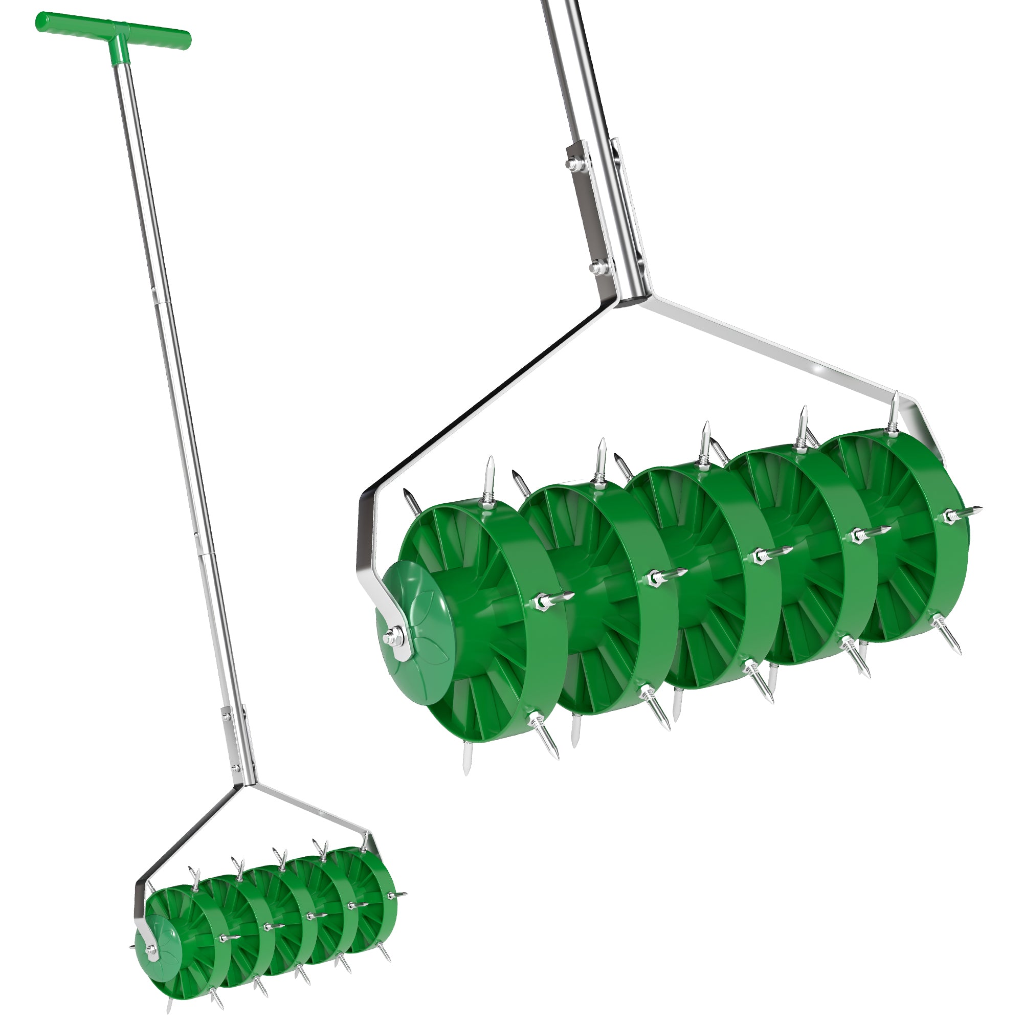 Outsunny 150mm Grass Spike Roller - Premium Lawn Aerator with T-bar Grip
