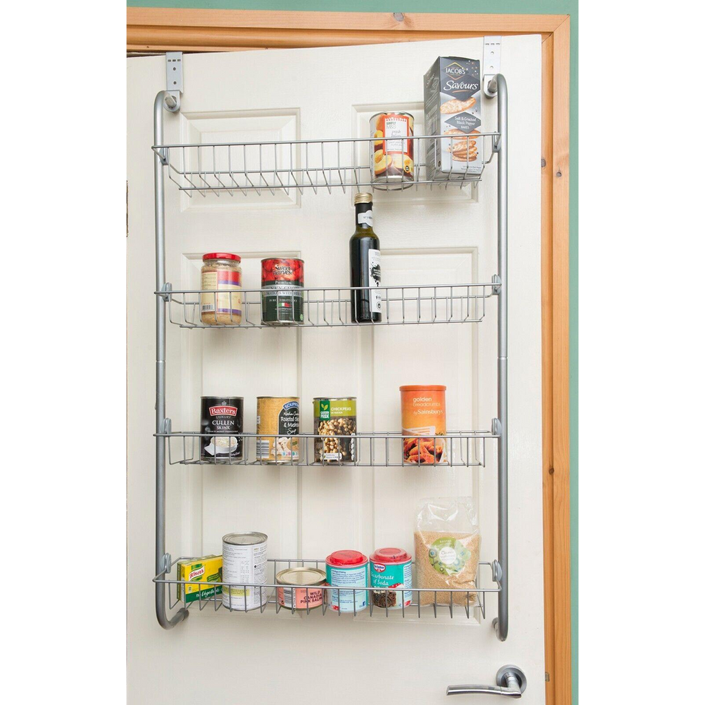 4 Tier Over Door Hanging Rack / Shelves For Pantry Or Storage Cupboard