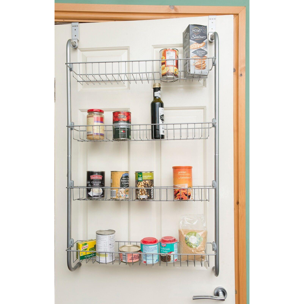 4 Tier Over Door Hanging Rack / Shelves For Pantry Or Storage Cupboard