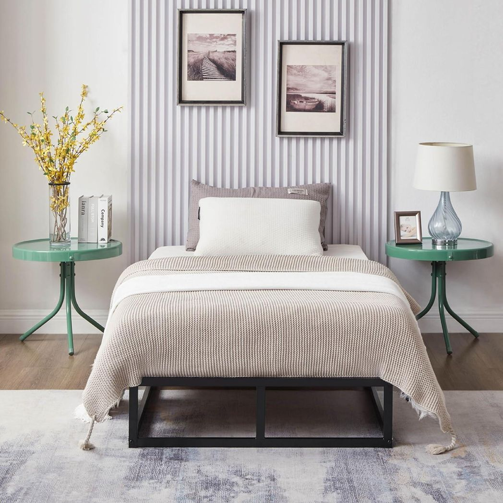 Single Metal Bed Frame Square Tube - Improved