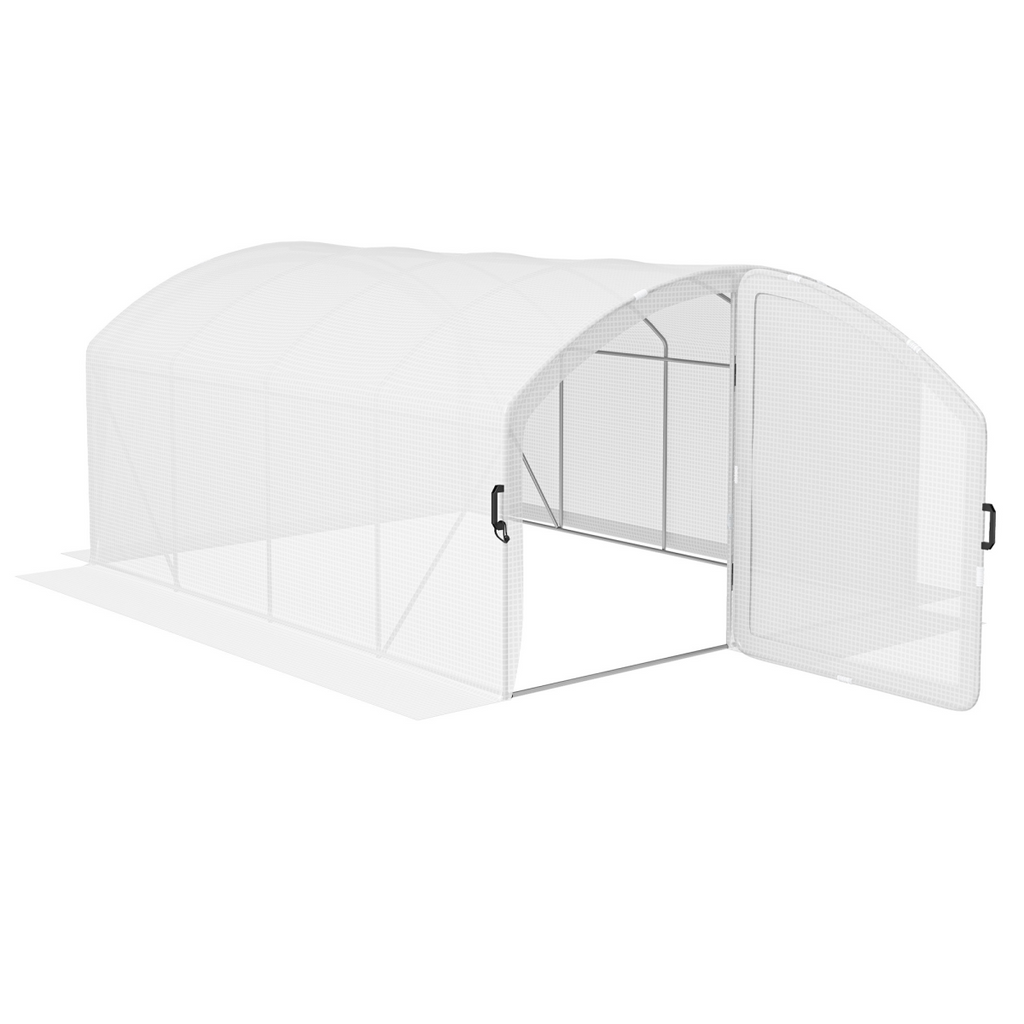Outsunny 4 x 3 x 2m Polytunnel Greenhouse with Door, UV-resistant PE Cover