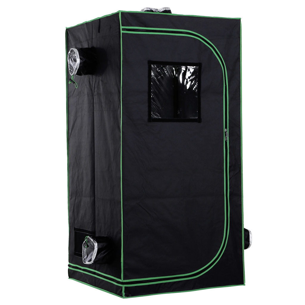 Outsunny Hydroponic Grow Tent with Reflective Lining & Floor Tray - 80x80x160cm