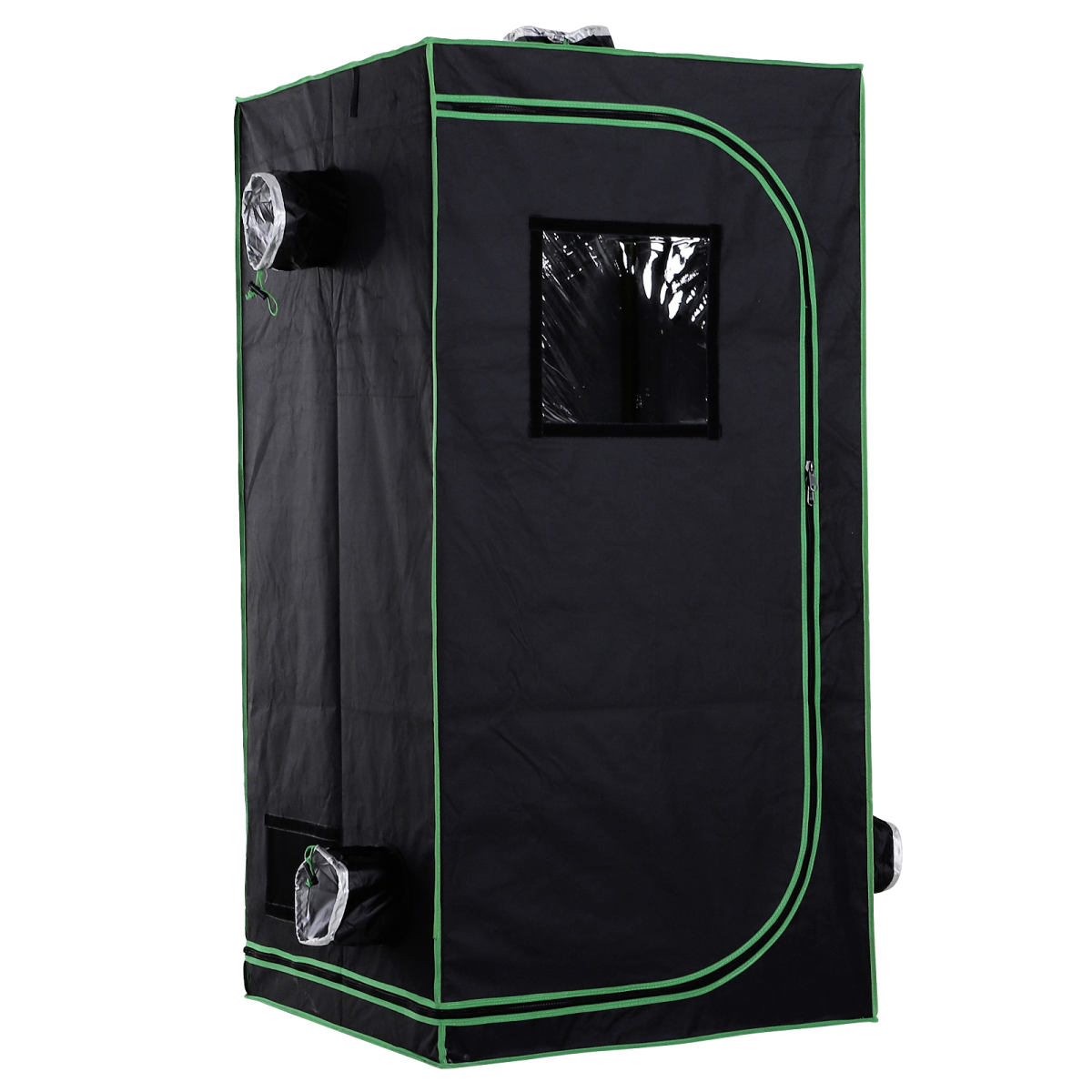 Outsunny Hydroponic Grow Tent with Reflective Lining & Floor Tray - 80x80x160cm