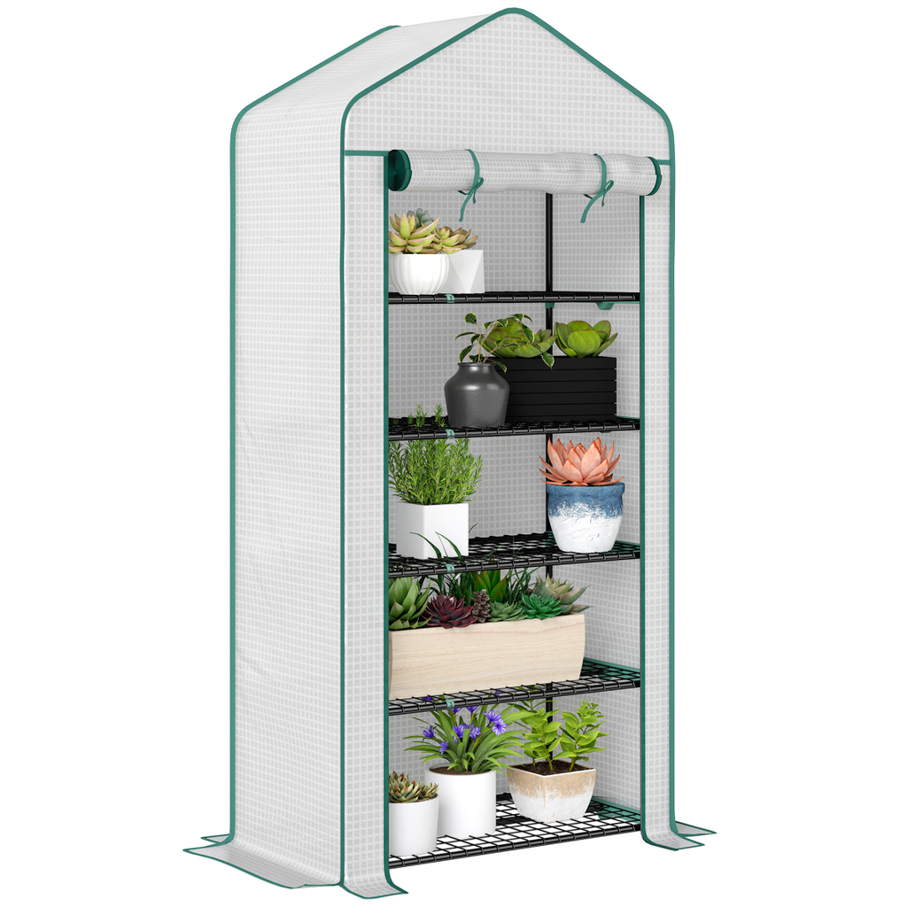 Outsunny 5-Tier Mini Greenhouse: Spacious, Durable, and UV-Resistant!