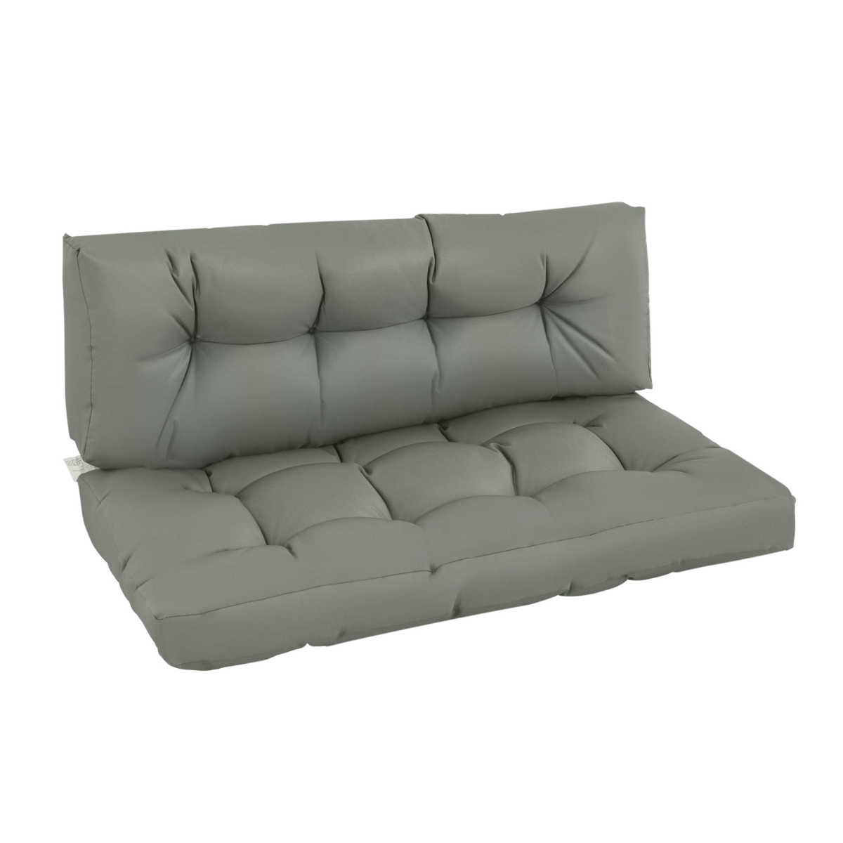 2Pcs Garden Tufted Pallet Cushion Seat Pad Back Cushion Patio Dark Grey