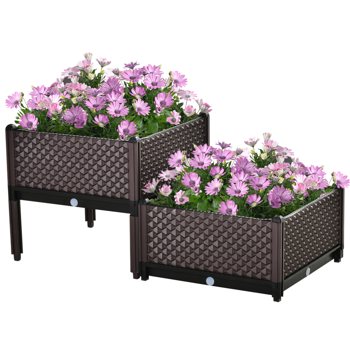 Elevate Your Garden: 2-Piece Versatile Raised Planter Box for Home Growth!