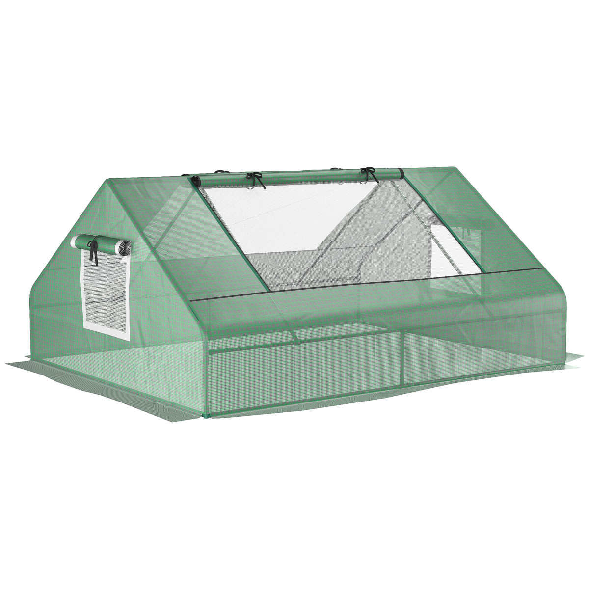 180 x 140 x 80cm Mini Portable Greenhouse with Zipped Windows and Door, Green