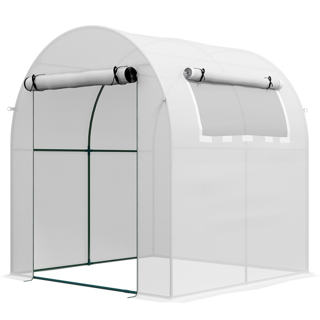 Outsunny 6ft x 6ft Portable Greenhouse with Roll-up Window & Zipped Door