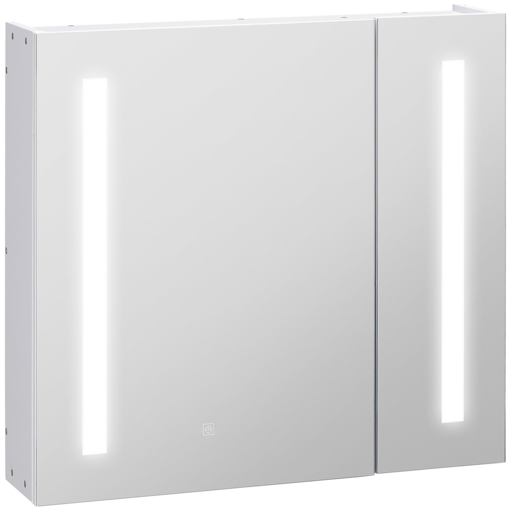 kleankin LED Illuminated Mirror Cabinet  Lights, Touch Switch, for Bathroom