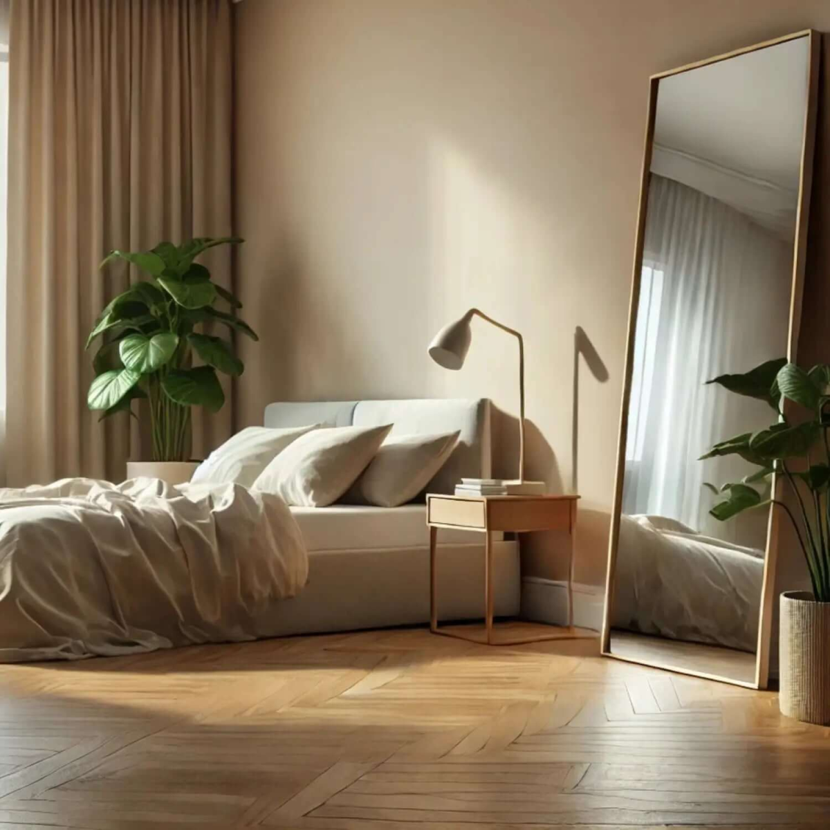 Takara Gold Leaner Mirror - Elegant Rectangle, 180cm x 60cm, Durable & Stylish
