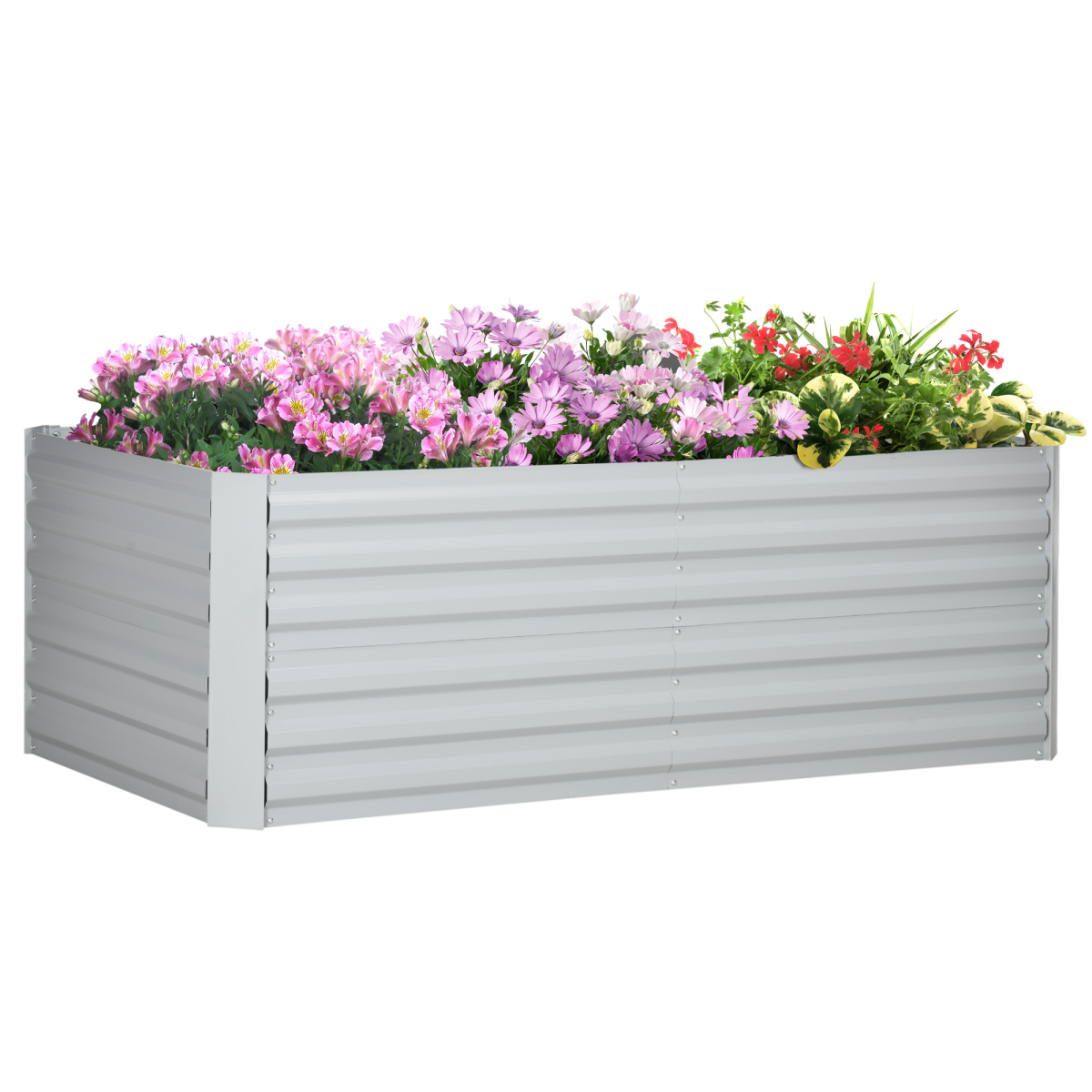 Galvanized Steel Raised Garden Beds - Durable Outdoor Planters, 180x90cm
