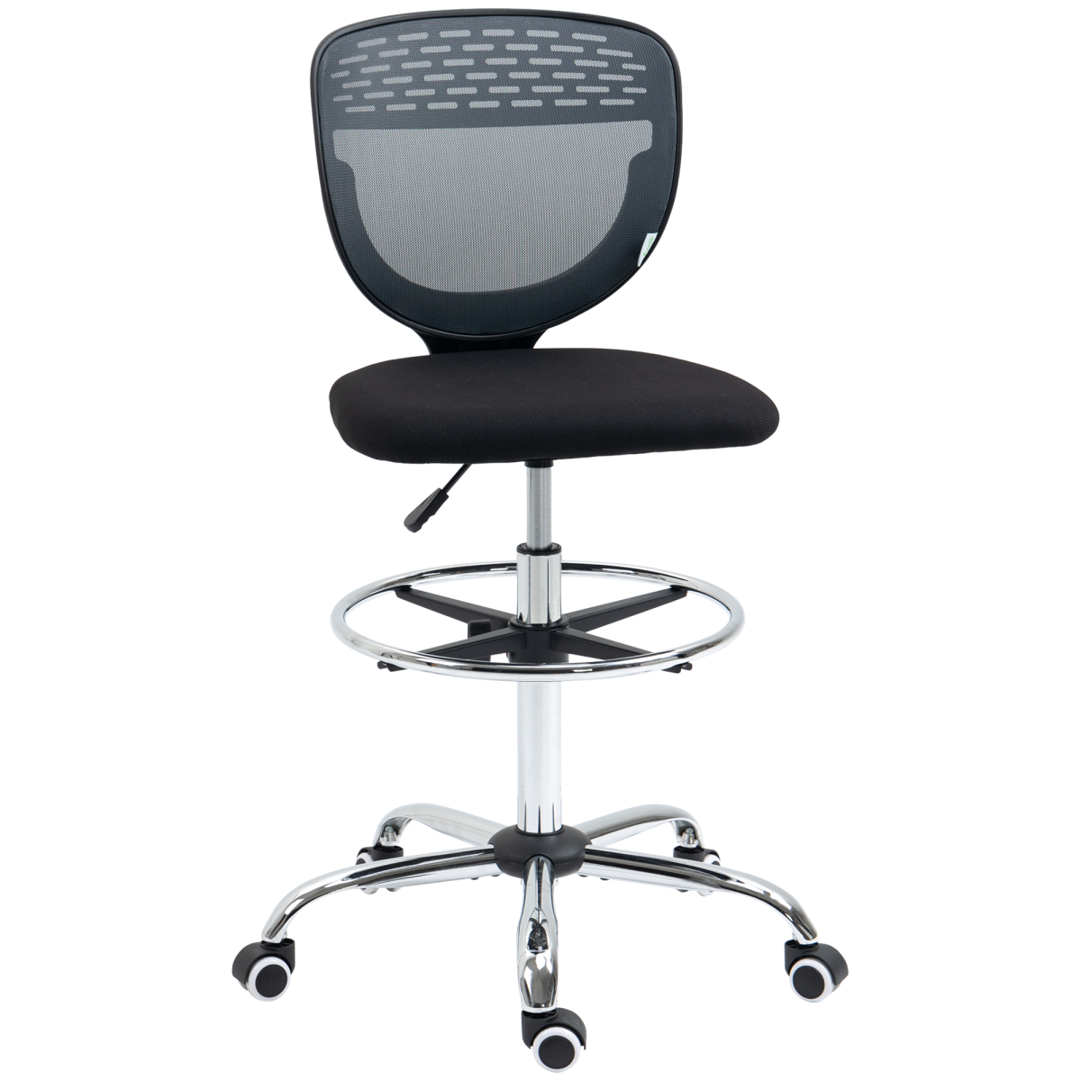 Vinsetto Adjustable Draughtsman Chair - Comfort & Support for Tall Offices