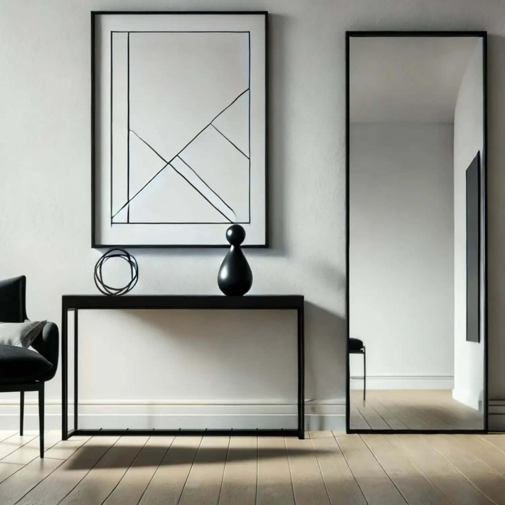 Takara Black Metal Rectangle Mirror - Stunning 150cm x 60cm Statement Piece