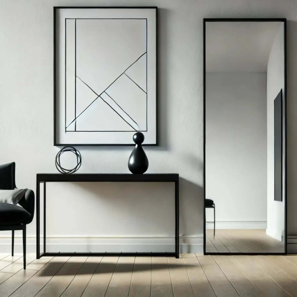 Takara Black Metal Rectangle Mirror - Stunning 150cm x 60cm Statement Piece