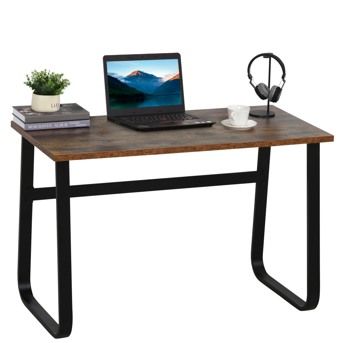 Industrial Chic Writing Desk: Sleek Workstation for Inspired Productivity