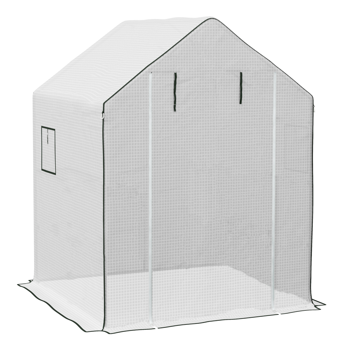 Outsunny Durable Walk-In Greenhouse Cover with Roll-Up Door & Ventilated Windows