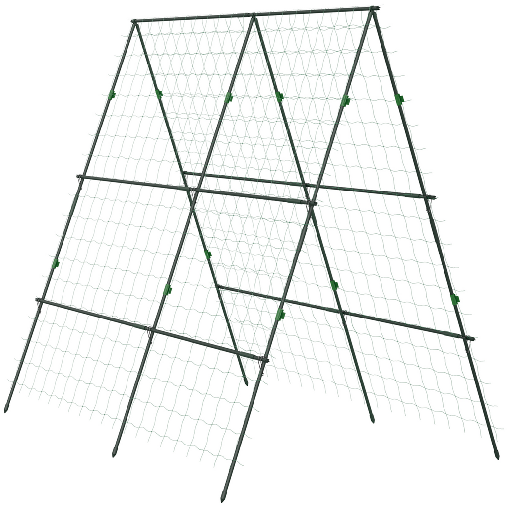 Outsunny A-Frame Trellis Plant Support for Vegetables, Flowers, Fruit