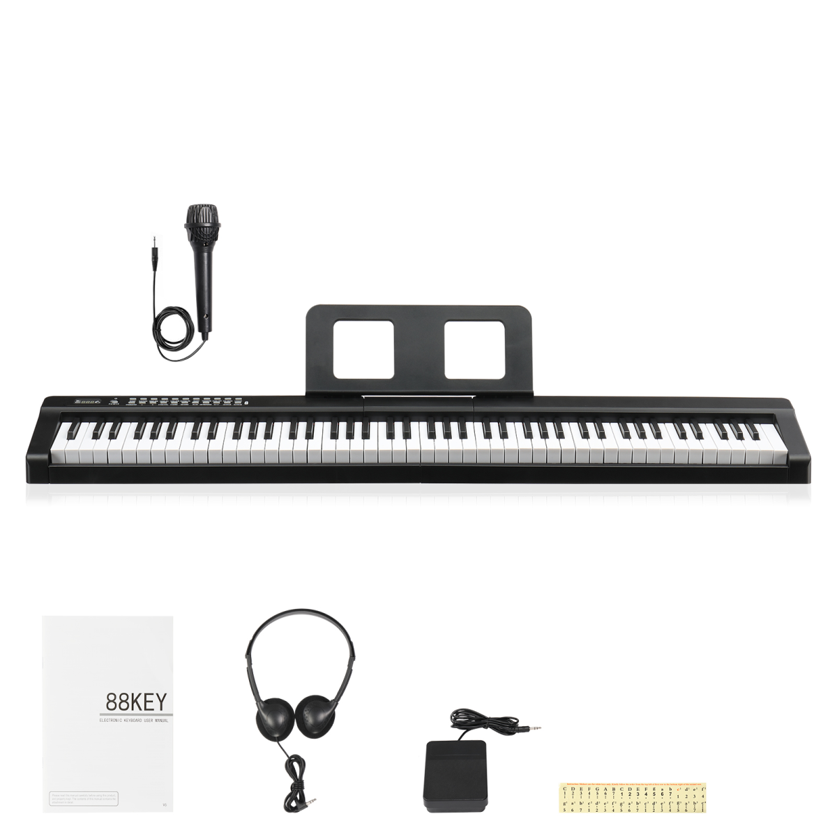 GPP-101 88-Key Bluetooth Digital Piano: Full-Size Semi-Weighted Excellence