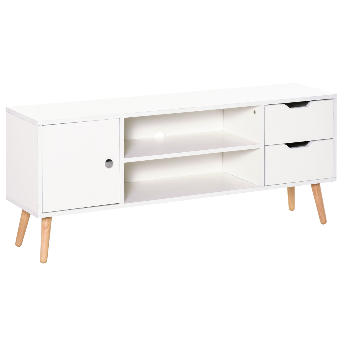 Modern TV Stand  Storage Shelf Media Console Table Entertainment Center