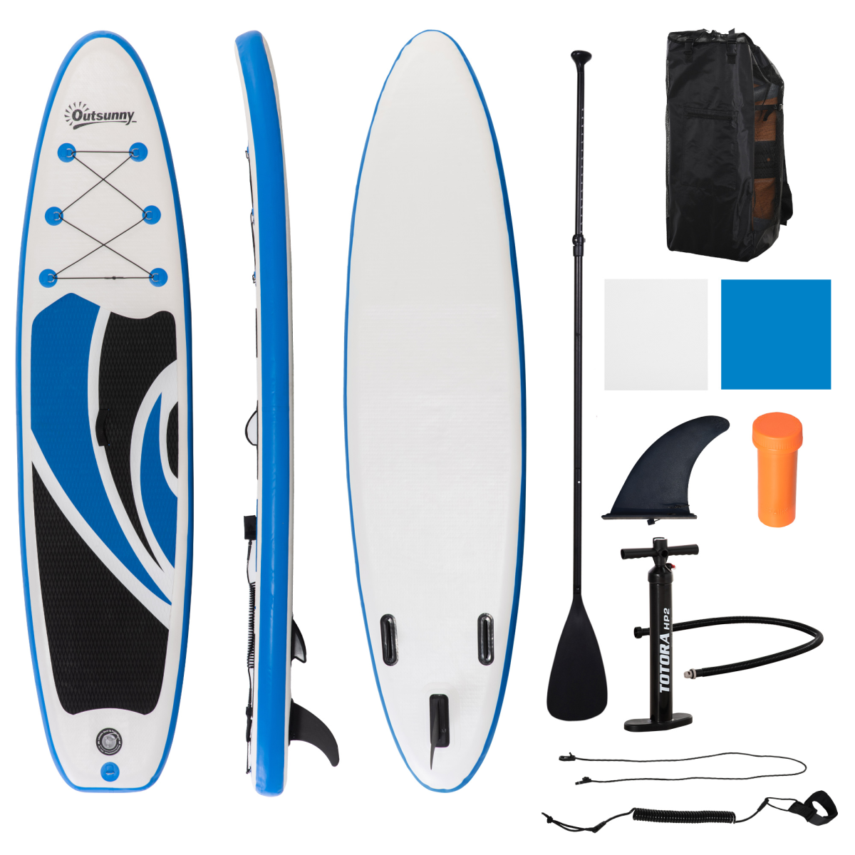 10ft Inflatable Paddle Stand Up Board, Adjustable Paddle Non-Slip Deck Board